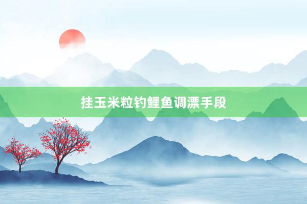 挂玉米粒钓鲤鱼调漂手段